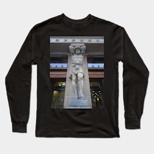 Entrance Statue (1), Mitchell Library, Glasgow Long Sleeve T-Shirt